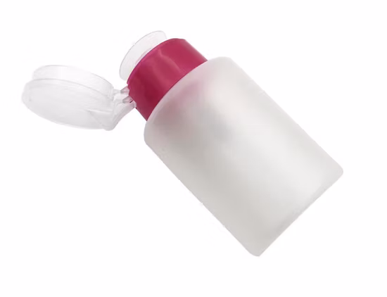 Garrafa plástica do removedor da composição do HDPE 250ml Embalagem cosmética do verniz para as unhas que remove a garrafa de bombeamento da imprensa líquida