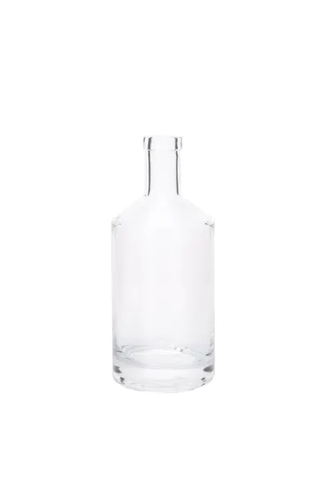 Redondo 500ml pescoço curto transparente vodka rum tequila licor garrafa de vinho garrafa de champanhe com tampa de cortiça